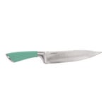 Alberto Chef Tapered Knife Hollow Stainless Steel With Soft Brown Handle 8 Inch image number 0