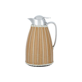 Dallety Steel Vacuum Flask Rattan Design Brown 1L