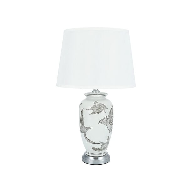 Table Lamp White And Bird Patten 17*17*43 cm image number 0