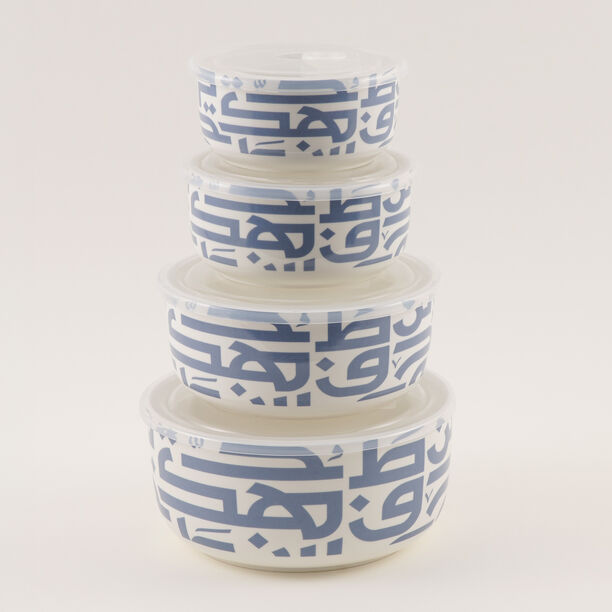 البرتو طقم حافظات سيراميك 4 قطع، أزرق image number 0