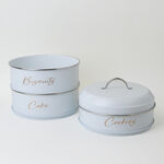 ألبرتو حافظة تخزين 3 طبقات معدنية، أبيض 24*24*25.5 سم image number 2