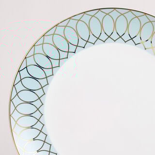 La Mesa gold/fairouz porcelain dinner set 18 pcs
