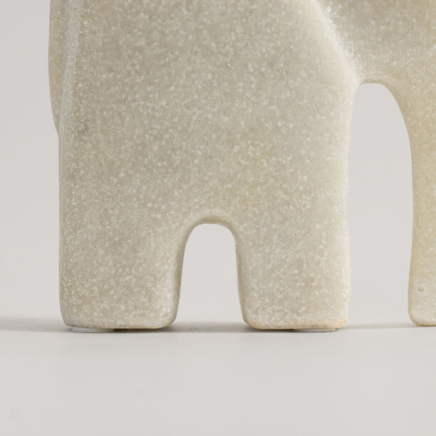 Homez resin elephant sculpture 13.5*6*14cm, offwhite image number 1