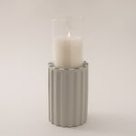 Homez Ceramic Candle Holder Taibah Collection, Cream 18.5*10.5*10.5Cm image number 1