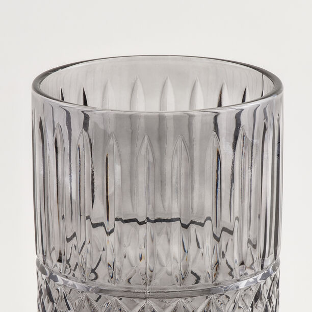 Homez glass diamond trash bin 18*18*26cm, grey image number 2