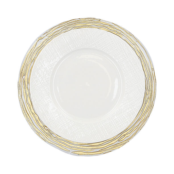 La Mesa gold glass charger plate 13" image number 1
