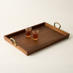 Dallaty rectangular wood tray with handel 54.3*35.6*8 cm image number 1