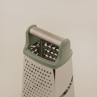 Pentola 4 sided stainless steel grater 9 inch with container, green 14.7*11.7*23.8 cm