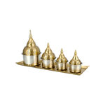 طقم اطباق تقديم بغطاء 3 قطع مع صينية image number 1