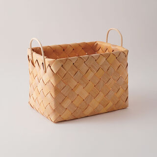 Homez rattan storage basket, beige 32.5*25*22