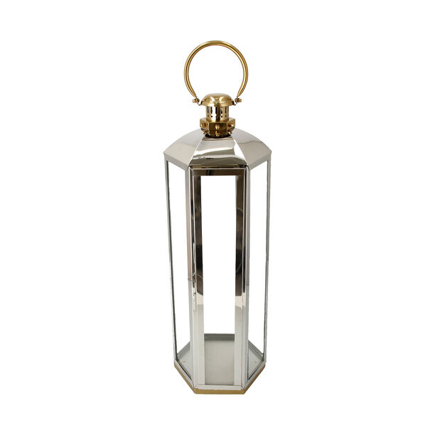 Lantern Stainless Steel Silver & Gold image number 0