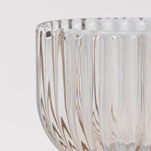 طقم أوعية حلوى لا ميسا زجاج لون عسلي 4 قطع image number 3