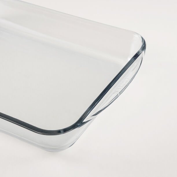 Pyrex 2 Pieces Rectangular Clear Glass Roaster Set, 2.7L + 3.7L image number 1