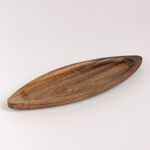 Acacia Wood Oval Serving Tray image number 0