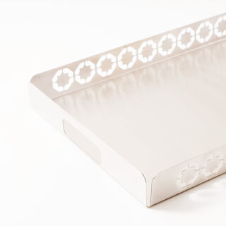 Dallaty steel serving tray 50*31*4.5cm, silver