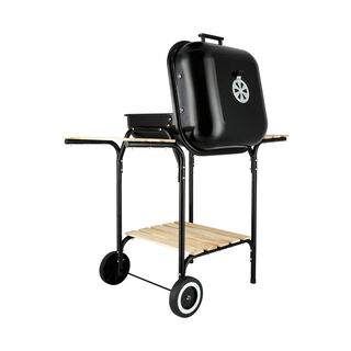 18" Square Trolly Grill In Black