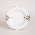 La Mesa gold Porcelain/glass 16 pc dinner plate image number 3