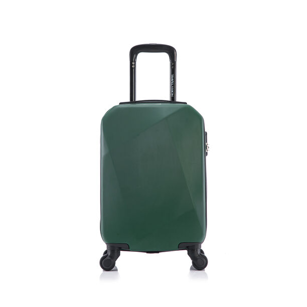 4 Piece Dark Green Abs Travel Bag Set Diamond image number 7