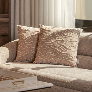 Cottage beaded wave cushion