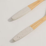 Alberto bamboo 2pcs utensil set 31.7*8.9*1.9cm, beige image number 2