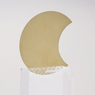 Luster Collection Acrylic Moon Home Accent, 5*14 cm