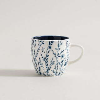 Dallaty white and blue porcelain English coffee cups set 12 pcs