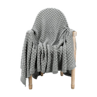 100% Cotton Knitted Throw
