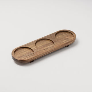 La Mesa Juice Jar Set With Wood Base, 4 Pieces