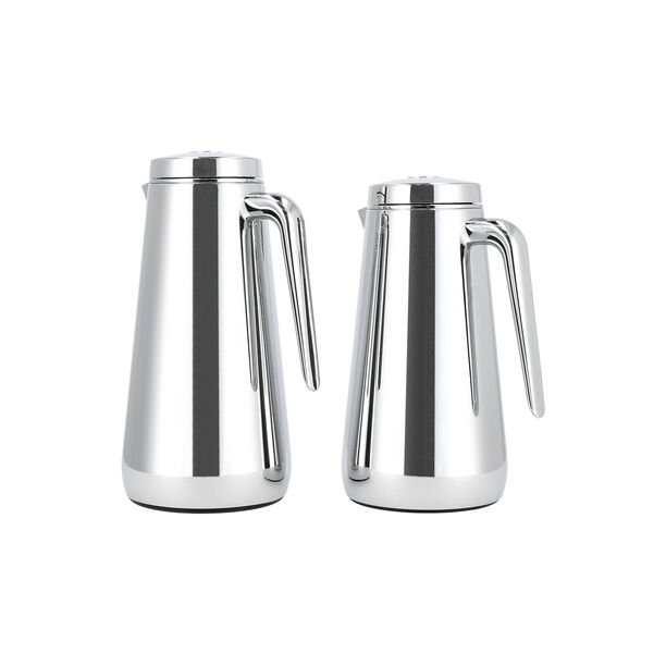 Dallaty set of 2 chrome steel vacuum flask 1.0L and 1..3L image number 1