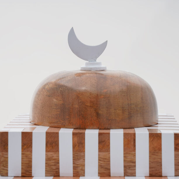 Homez Noorain Collection Decoration Item, White & Brown, 17.5*17.5*15 Cm image number 1