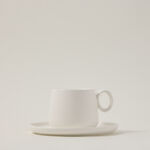 Dallaty white porcelain English tea cups set 12 pcs image number 1