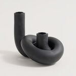 Homez black memphis ceramic candle holder 21*11.3*12.5cm image number 1