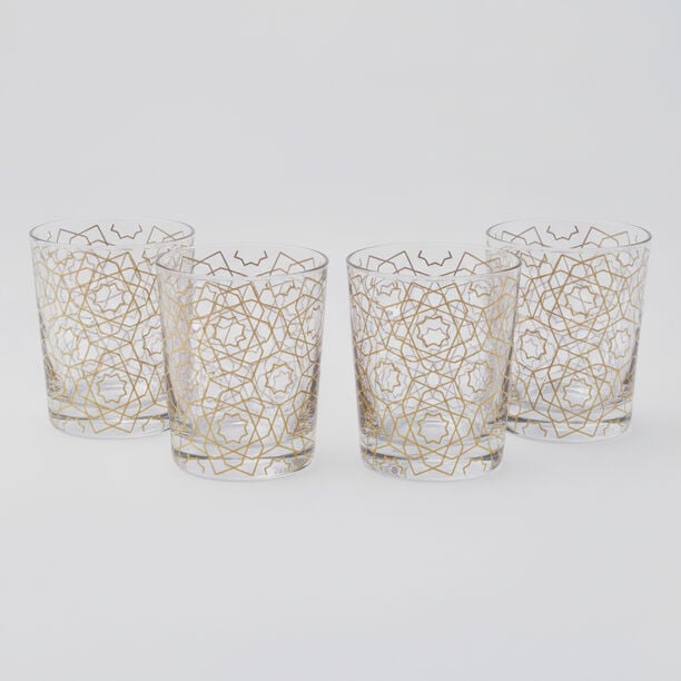 لا ميسا طقم أكواب زجاج 4 قطع، ذهبي image number 1