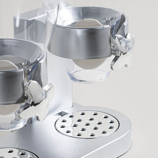 Alberto plastic double cereal dispenser cylinder, silver 3500ml