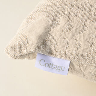 Cottage Jacquard Linen Beige Cushion 50*50Cm