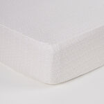 شرشف قطن بمطاط  300 خيط من بوتيك بلانش   180*200سم أبيض image number 0