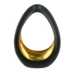 Iron T Light Holder Matt Black Gold Finish image number 1