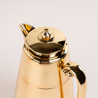 Dallaty set of 2 gold steel vacuum flask 1L