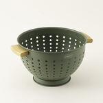 Alberto Stainless Steel Colander, Green 25*30.5*16 Cm image number 0