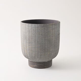 ديزاينرز ميد أصيص من الخزف، بني 17.5*20.5سم