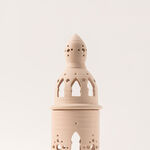 هومز حامل شموع سيراميك وردي 13.5*13.5*35.2 سم image number 3