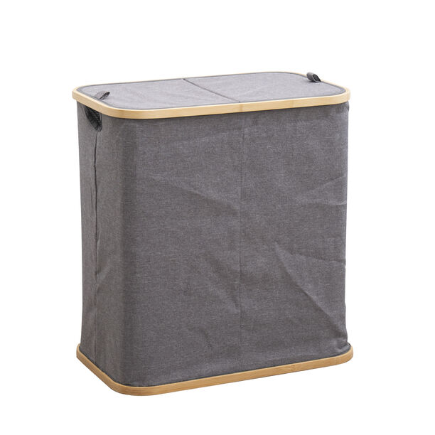 Laundry Basket Bamboo With Cover 54*33*56Cm image number 0