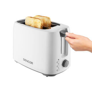 2 slots Sencor white electric toaster 750 W