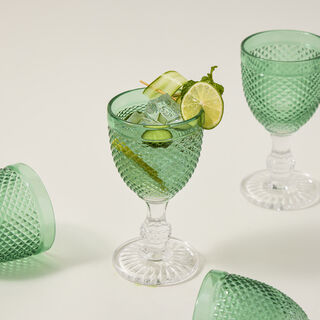 4 Pcs Glass Footed Tumbler