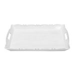 Serving Tray Antique Finish White Color image number 1