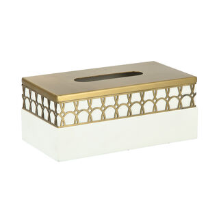 Metal & Wood Tissue Box Qamaryat