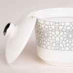 Zukhroof 28 Pieces Porcelain Tea And Coffee Set Othmani Gray Serve 6 image number 5