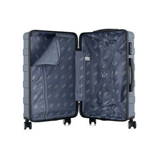 3 Piece Abs Trolley Case Set Horizontal Stripes Light Blue 20/24/28"