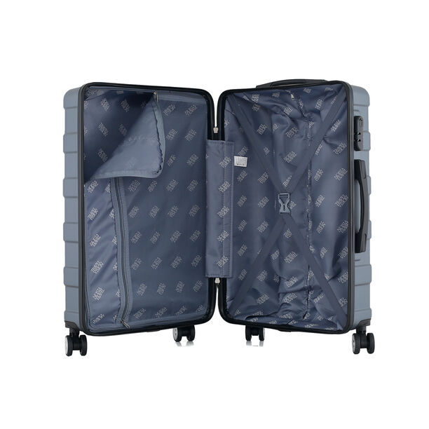 3 Piece Abs Trolley Case Set Horizontal Stripes Light Blue 20/24/28" image number 9