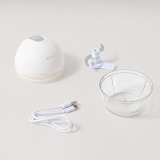 Alberto mini electric chopper 150ml, stainless steel, white